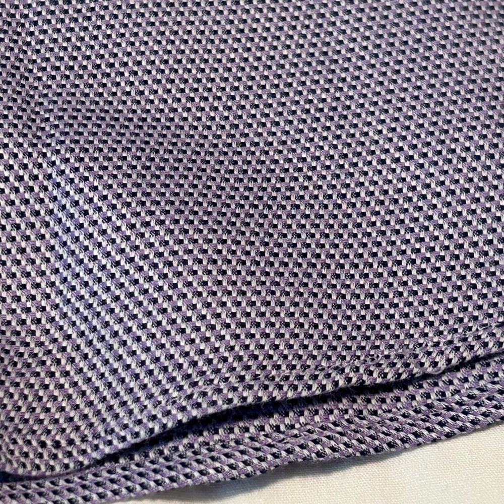 BOSS Hugo Boss Sharp Fit Dress Shirt Blue Patterned Long Sleeve Button Down - Picture 10 of 11